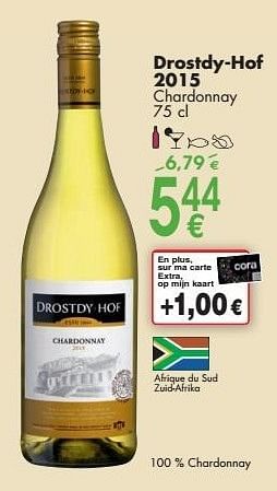 Promoties Drostdy-h0f 2015 chardonnay - Witte wijnen - Geldig van 03/10/2016 tot 31/10/2016 bij Cora