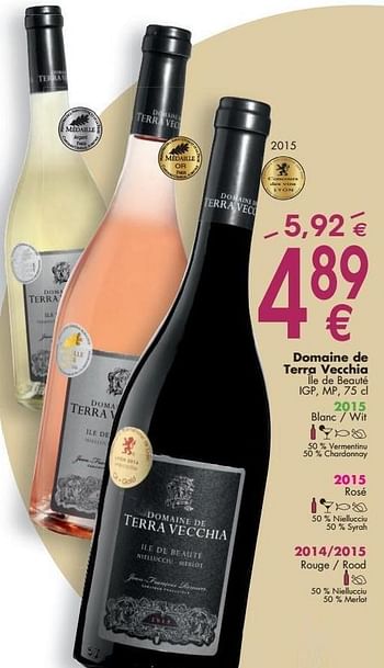 Promotions Domaine de terra ile de beauté vecchia - Vins rouges - Valide de 03/10/2016 à 31/10/2016 chez Cora
