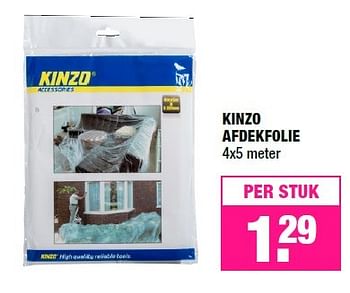 Promoties Kinzo afdekfolie - Kinzo - Geldig van 10/10/2016 tot 23/10/2016 bij Big Bazar