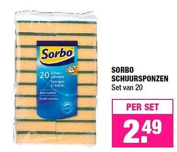 Promoties Sorbo schuursponzen - Sorbo - Geldig van 10/10/2016 tot 23/10/2016 bij Big Bazar