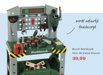 Promotions Bosch werkbank voor de kleine klusser - Theo Klein - Valide de 07/10/2016 à 03/11/2016 chez Bol.com