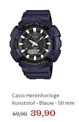 Promoties Casio herenhorloge kunststof - blauw - Casio - Geldig van 07/10/2016 tot 03/11/2016 bij Bol.com