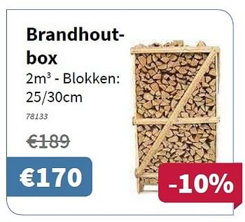 Promoties Brandhoutbox - Huismerk - Cevo - Geldig van 06/10/2016 tot 19/10/2016 bij Cevo Market