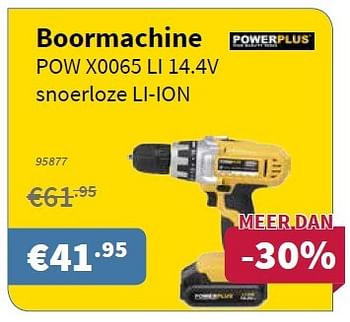 Promoties Powerplus boormachine pow x0065 - Powerplus - Geldig van 06/10/2016 tot 19/10/2016 bij Cevo Market