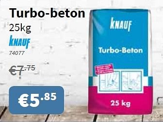 Promoties Turbo beton - Knauf - Geldig van 06/10/2016 tot 19/10/2016 bij Cevo Market