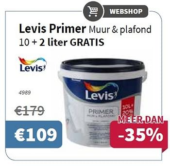 Promotions Levis primer muur + plafond - Levis - Valide de 06/10/2016 à 19/10/2016 chez Cevo Market