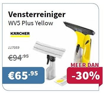 Promoties Kärcher vensterreiniger wv5 plus yellow - Kärcher - Geldig van 06/10/2016 tot 19/10/2016 bij Cevo Market
