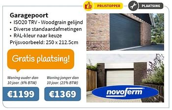 Promotions Garagepoort - Novoferm - Valide de 06/10/2016 à 19/10/2016 chez Cevo Market