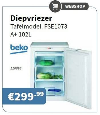 Promoties Beko diepvriezer tafelmodel. fse1073 a+ 102l - Beko - Geldig van 06/10/2016 tot 19/10/2016 bij Cevo Market