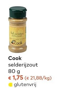 Promotions Cook selderijzout - Cook - Valide de 05/10/2016 à 01/11/2016 chez Bioplanet