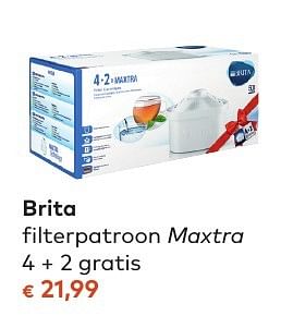 Promoties Brita filterpatroon maxtra - Brita - Geldig van 05/10/2016 tot 01/11/2016 bij Bioplanet