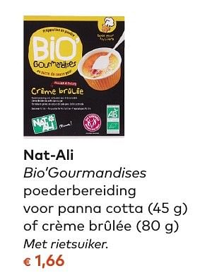 Promoties Nat-ali bio`gourmandises - Natali - Geldig van 05/10/2016 tot 01/11/2016 bij Bioplanet