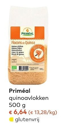 Promoties Priméal quinoavlokken - Priméal - Geldig van 05/10/2016 tot 01/11/2016 bij Bioplanet