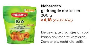 Promoties Noberasco gedroogde abrikozen - Noberasco - Geldig van 05/10/2016 tot 01/11/2016 bij Bioplanet