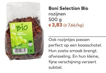 Promotions Boni selection bio rozijnen - Boni - Valide de 05/10/2016 à 01/11/2016 chez Bioplanet