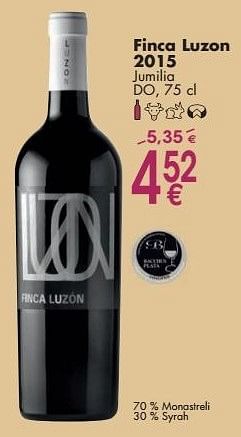 Promoties Finca luzon 2015 jumilia - Rode wijnen - Geldig van 03/10/2016 tot 31/10/2016 bij Cora