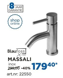 Promoties Massali wastafelkranen - Blaufoss - Geldig van 04/10/2016 tot 29/10/2016 bij X2O