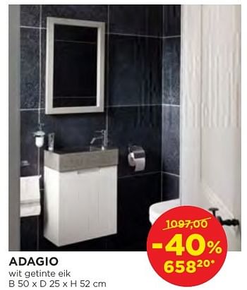 Promoties Adagio toiletmeubelen - Balmani - Geldig van 04/10/2016 tot 29/10/2016 bij X2O