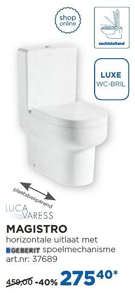 Promotions Magistro staande toiletten - Luca varess - Valide de 04/10/2016 à 29/10/2016 chez X2O