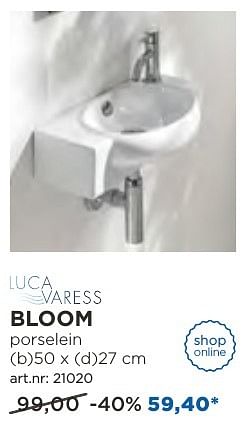 Promotions Bloom handenwassers - Luca varess - Valide de 04/10/2016 à 29/10/2016 chez X2O