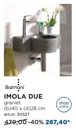 Promoties Imola due handenwassers - Balmani - Geldig van 04/10/2016 tot 29/10/2016 bij X2O