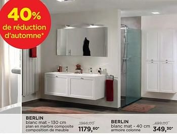 Promoties Berlin meubles salle de bains - Storke - Geldig van 04/10/2016 tot 29/10/2016 bij X2O