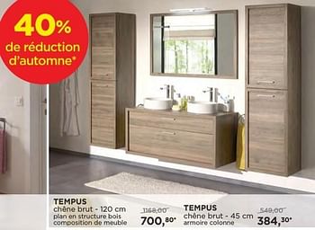 Promoties Tempus meubles salle de bains - Storke - Geldig van 04/10/2016 tot 29/10/2016 bij X2O