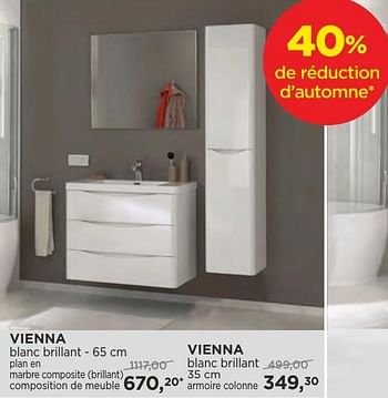 Promoties Vienna meubles salle de bains - Storke - Geldig van 04/10/2016 tot 29/10/2016 bij X2O