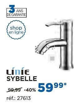 Promoties Sybelle robinets de lavabo - Linie - Geldig van 04/10/2016 tot 29/10/2016 bij X2O