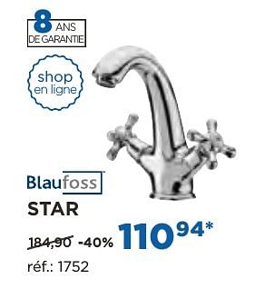 Promoties Star robinets de lavabo - Blaufoss - Geldig van 04/10/2016 tot 29/10/2016 bij X2O