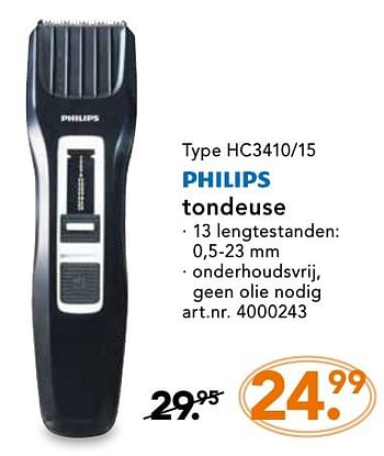 Promoties Philips tondeuse hc3410-15 - Philips - Geldig van 10/10/2016 tot 23/10/2016 bij Blokker