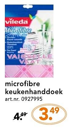 Promotions Microfibre keukenhanddoek - Vileda - Valide de 10/10/2016 à 23/10/2016 chez Blokker