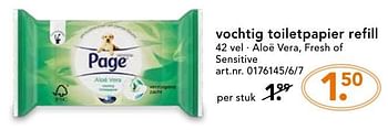 Promotions Vochtig toiletpapier refill - Page - Valide de 10/10/2016 à 23/10/2016 chez Blokker