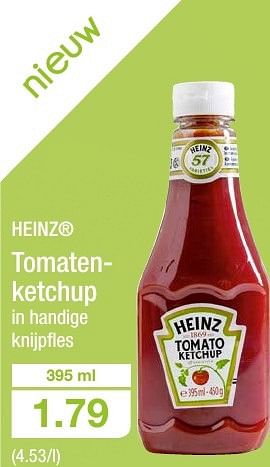 Promotions Tomatenketchup - Heinz - Valide de 12/10/2016 à 19/10/2016 chez Aldi