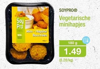 Promotions Vegetarische minihapjes - Soypro - Valide de 12/10/2016 à 19/10/2016 chez Aldi