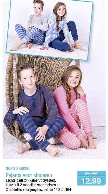 Promoties Pyjama voor kinderen - NONITO KIDS - Geldig van 12/10/2016 tot 19/10/2016 bij Aldi