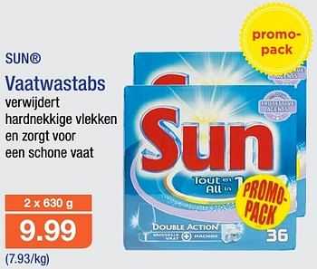 Promoties Vaatwastabs - Sun - Geldig van 12/10/2016 tot 19/10/2016 bij Aldi