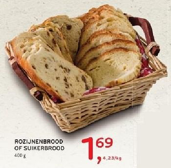 Promotions Rozijnenbrood of suikerbrood - Produit maison - Alvo - Valide de 19/10/2016 à 01/11/2016 chez Alvo