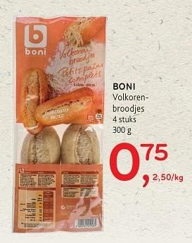 Promoties Boni volkorenbroodjes - Boni - Geldig van 19/10/2016 tot 01/11/2016 bij Alvo
