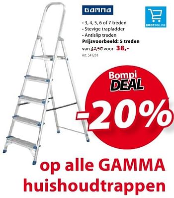 Promoties Gamma huishoudtrappen - Gamma - Geldig van 19/10/2016 tot 24/10/2016 bij Gamma