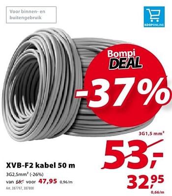 Promoties Xvb-f2 kabel - Huismerk - Gamma - Geldig van 19/10/2016 tot 24/10/2016 bij Gamma