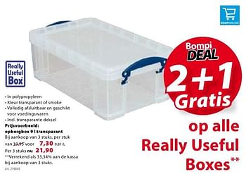 Promotions Really useful boxes opbergbox - Really Useful Box - Valide de 19/10/2016 à 24/10/2016 chez Gamma