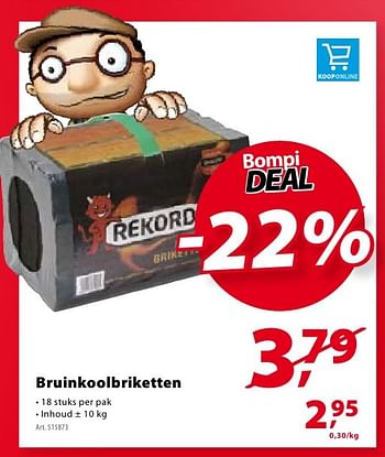Promotions Bruinkoolbriketten - Rekord - Valide de 19/10/2016 à 24/10/2016 chez Gamma
