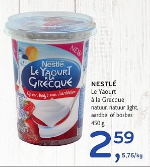 Promotions Nestlé le yaourt à la grecque - Nestlé - Valide de 19/10/2016 à 01/11/2016 chez Alvo