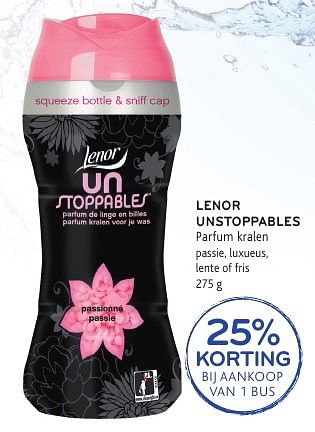 Promoties Lenor unstoppables parfum kralen - Lenor - Geldig van 19/10/2016 tot 01/11/2016 bij Alvo