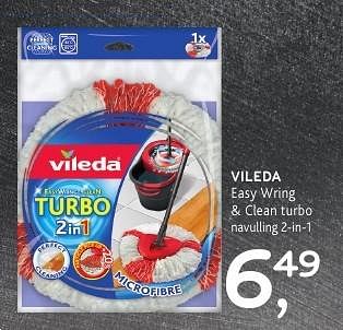 Promoties Vileda easy wring + clean turbo - Vileda - Geldig van 19/10/2016 tot 01/11/2016 bij Alvo