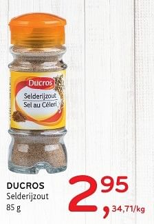 Promoties Ducros selderijzout - Ducros - Geldig van 19/10/2016 tot 01/11/2016 bij Alvo
