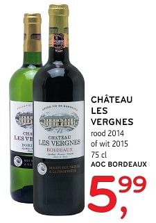 Promoties Château les vergnes - Rode wijnen - Geldig van 19/10/2016 tot 01/11/2016 bij Alvo