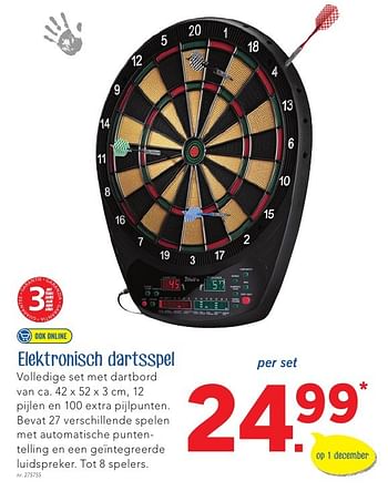 Promoties Elektronisch dartsspel - Huismerk - Lidl - Geldig van 27/10/2016 tot 10/12/2016 bij Lidl