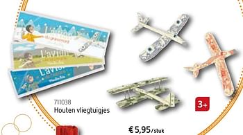 Promoties Houten vliegtuigjes - Huismerk - De Speelvogel - Geldig van 01/10/2016 tot 31/12/2016 bij De Speelvogel